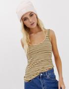 Noisy May Colored Ribbed Tank-multi