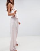 Asos Design Contrast Paneled Pants - Pink