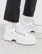 Asos Design Sneakers In White With Hiker Details And Chunky Sole - White