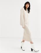 Asos Design Two-piece Skirt In Fluffy Yarn-yellow