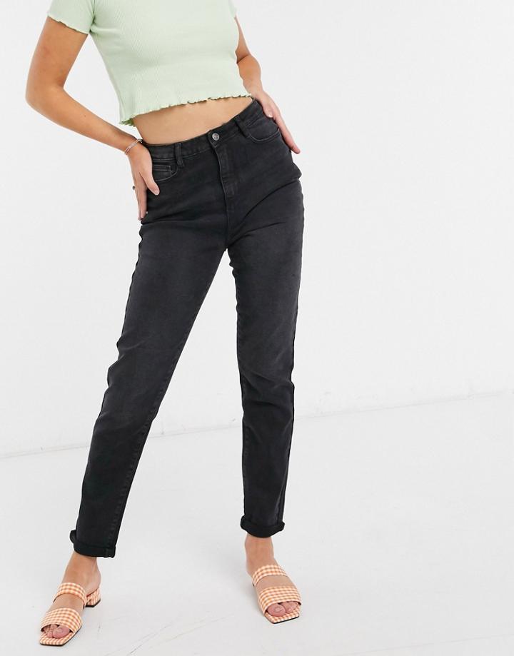 Urban Bliss Mom Jeans In Black