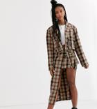 The Ragged Priest Layered Midi Skirt In Check Two-piece-multi