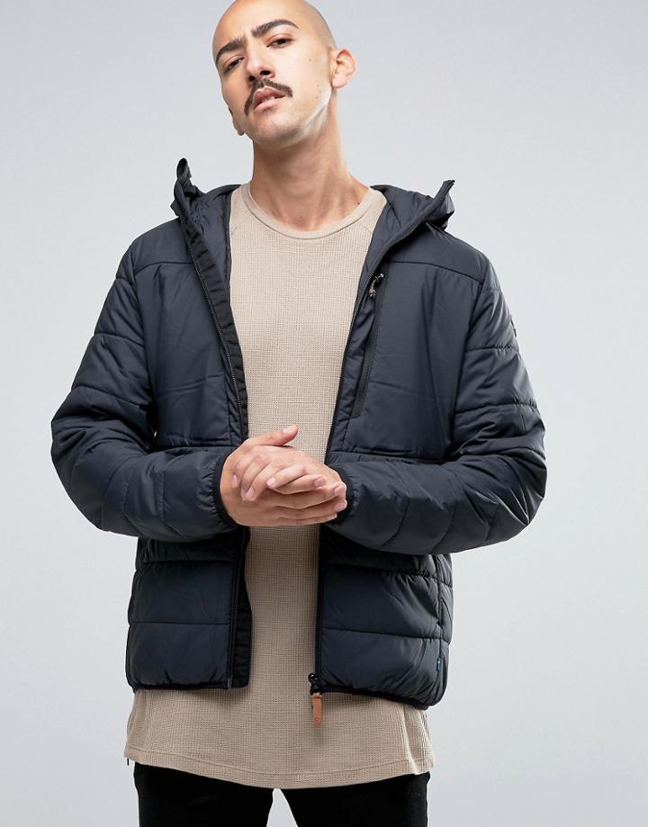 Fjallraven Keb Padded Hooded Jacket In Black - Black
