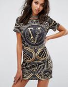 Versace Jeans Neoprene Structured T-shirt Dress - E899 Black