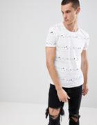 Esprit T-shirt With Mini Geo Print - White