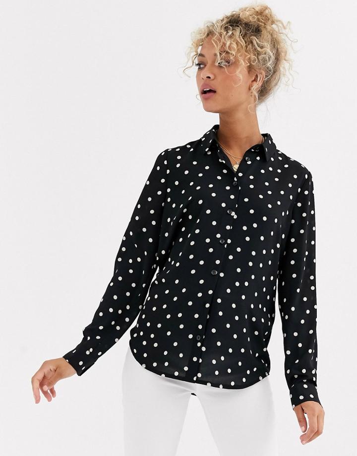 New Look Shirt In Polka Dot