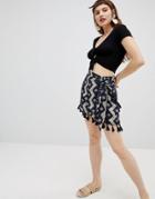 Mango Tassel Detail Wrap Front Skirt In Multi - Multi