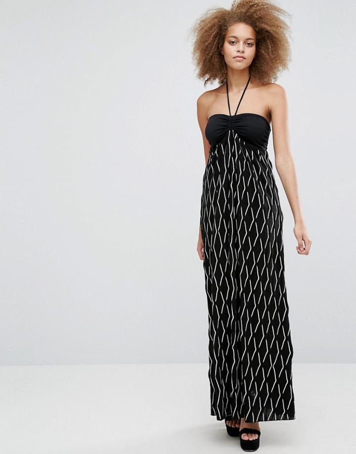Pussycat London Halter Neck Maxi Dress - Black