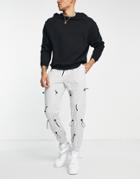 Topman Relaxed Pants With Toggles In Gray-grey