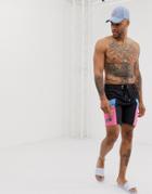 Ellesse Padre Swim Short With Blue And Pink - Black