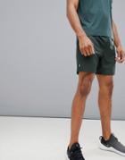 New Look Sport Running Shorts In Dark Green - Green