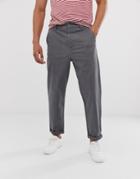 Asos Design Relaxed Chinos In Gray - Gray
