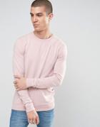 Asos Lightweight Muscle Sweatshirt In Pink - Pink