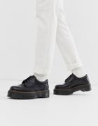 Dr Martens 8053 Quad Platform Shoes In Black - Black