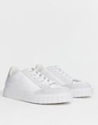 Asos Design Dancer Sneakers In White And Gray - White