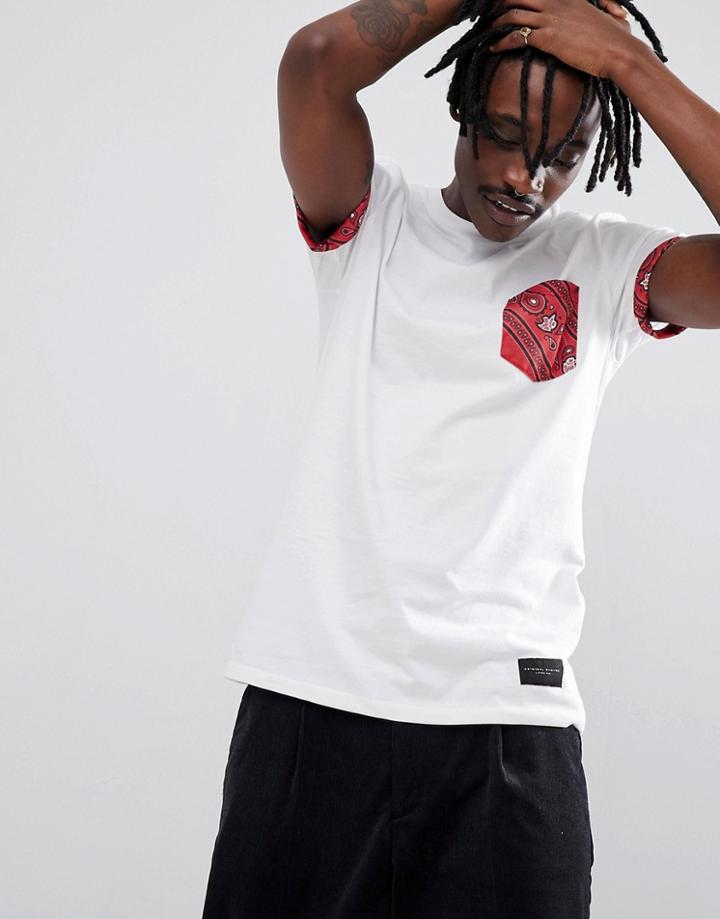 Criminal Damage Paisley Pocket T-shirt - White