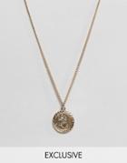 Reclaimed Vintage Inspired St Christopher Necklace In Gold Exclusive At Asos - Gold