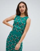 Asos Design Two-piece Tank In Argyle Pattern - Green
