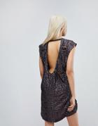 Religion Embellished Dress With Distressing - Purple