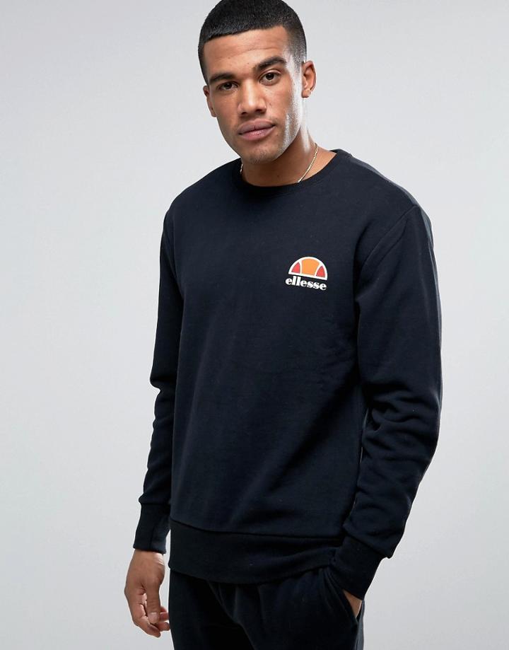 Ellesse Sweatshirt With Small Logo In Black - Black