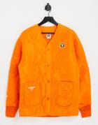 Aape By A Bathing Ape Quilted Print Jacket In Orange