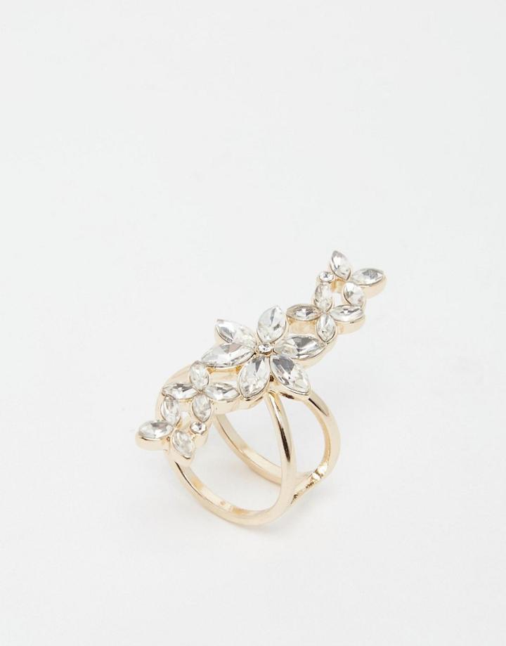 Lipsy Ariana Grande Statement Flower Ring - Gold