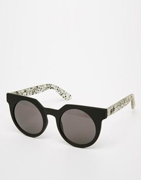 Quay Frankie Round Sunglasses - Black