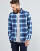 Penfield Riverview Large Check Shirt Button Brushed Cotton - Blue