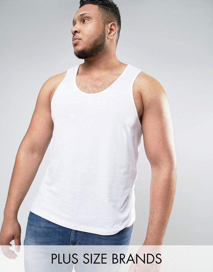 Asos Plus Tank In White - White