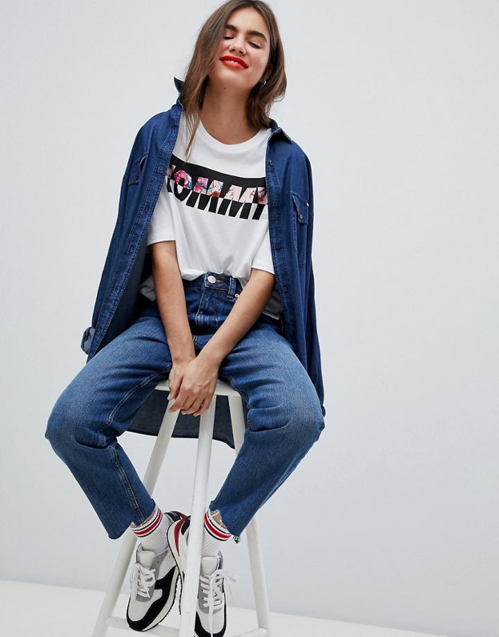 Tommy Jeans Floral Logo T-shirt - White