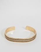 Icon Brand Premium Houndtooth Cuff Bracelet In Gold - Gold
