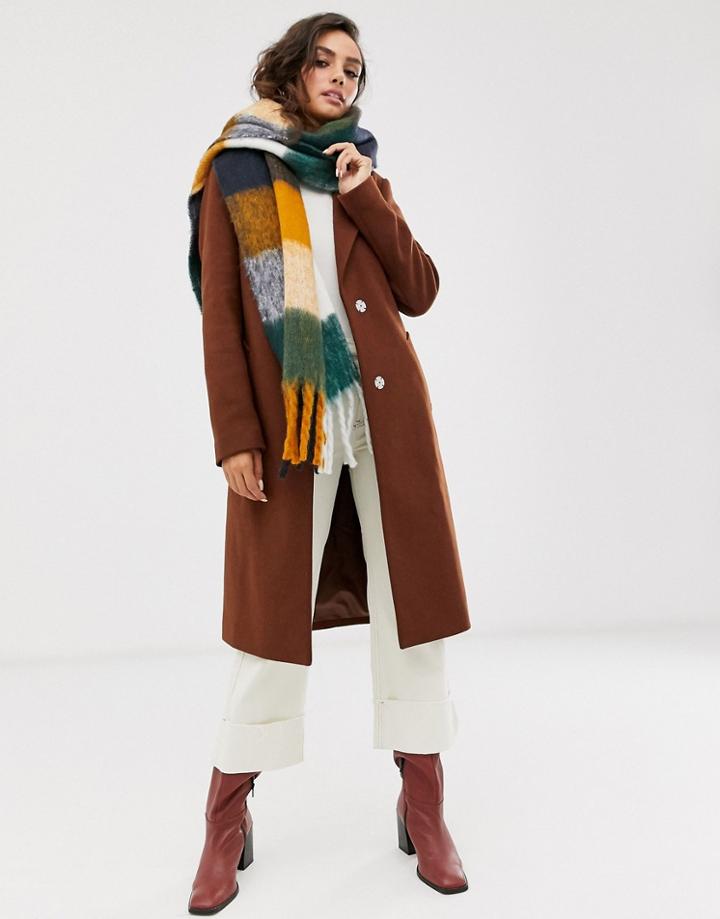Vero Moda Diamond Print Oversized Scarf-multi