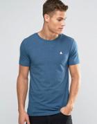 Asos Muscle T-shirt With Logo In Blue Marl - Blue