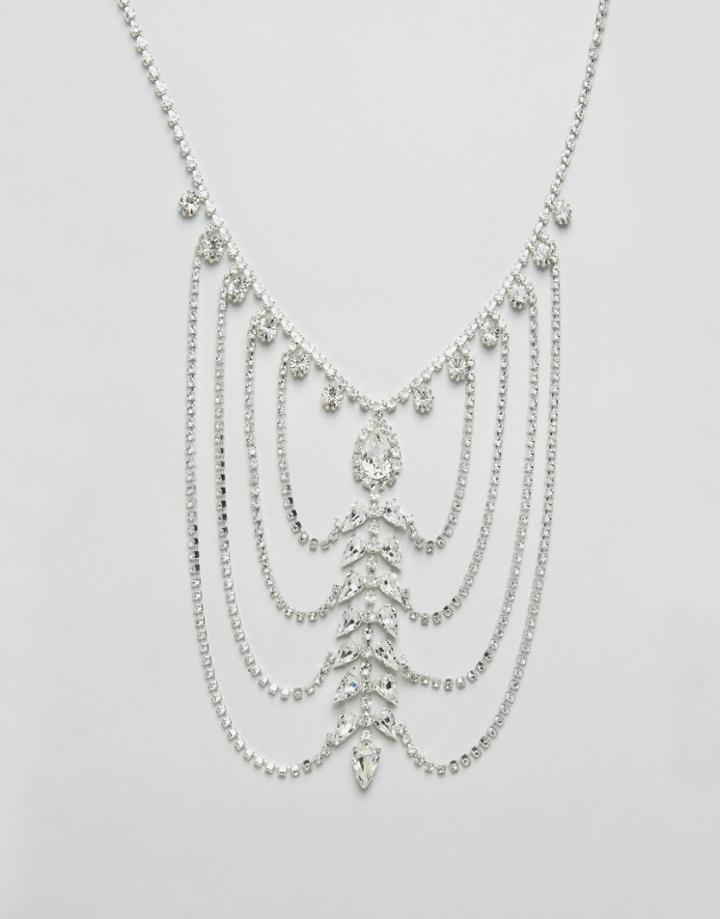 Krystal Swarovski Crystal Mega Drape Necklace - Gold