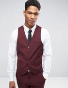 Only & Sons Skinny Vest In Marl - Red