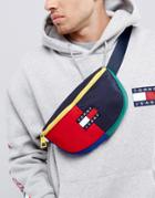 Tommy Jeans Capsule 90's Color Block Fanny Pack In Navy/red - Multi