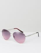 Carvela Aviator Sunglasses With Tinted Lens - Silver