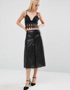 Tfnc Laser Cut Skirt - Black