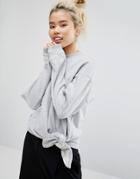 Weekday Sweatshirt With Knot Detail - Gray