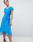 Coast Dobby Wrap Dress - Blue