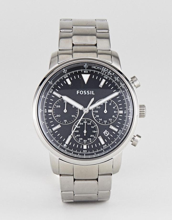 Fossil Fs5412 Goodwin Chronograph Bracelet Watch In Silver 44mm - Silver