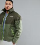 Columbia Plus Inner Limits Waterproof Jacket Concealable Hood In Green - Green