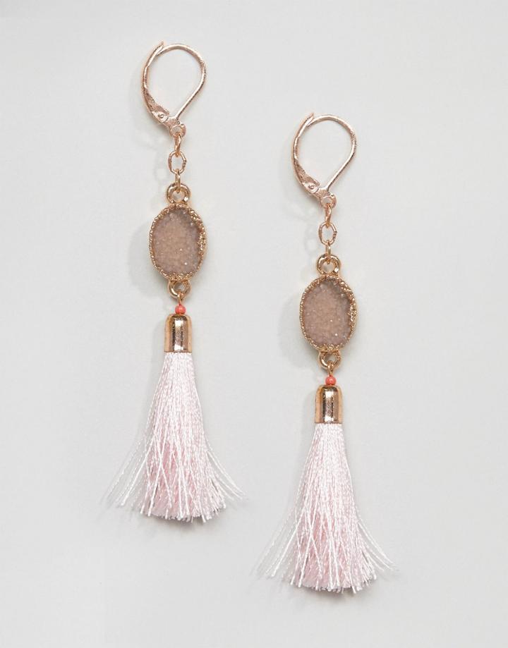 Asos Mermaid Ombre Tassel Earrings - Multi
