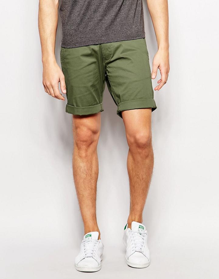 Selected Homme Chino Shorts - Olive