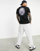 Asos Design T-shirt In Black Organic Cotton With Tiger Back Print