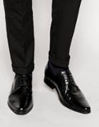 Frank Wright Leather Derby Shoes - Black