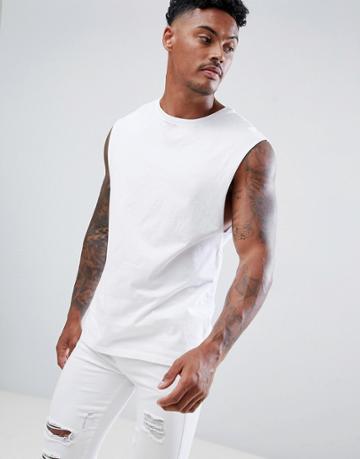 Bershka Join Life Tank In White - White