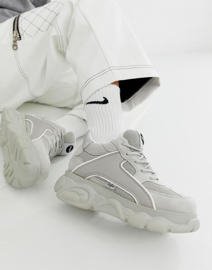 Buffalo Colby Low Platform Sneakers In Gray - Gray
