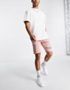 Only & Sons Branded Logo Oversized Shorts In Pink