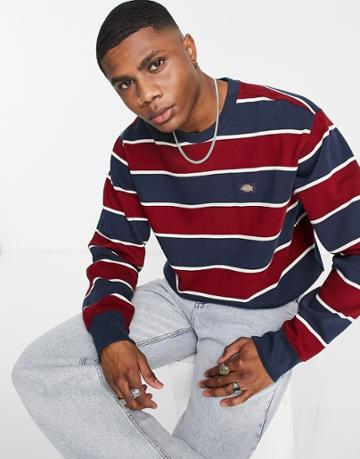 Dickies Oakhaven Striped Sweatshirt In Blue/red-blues